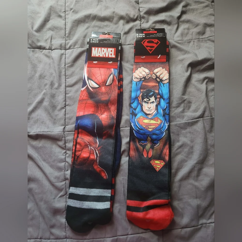 Mens Superhero Crew Socks